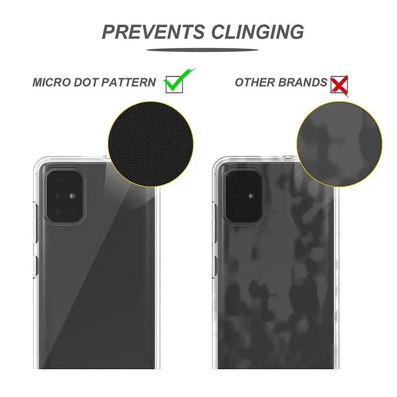 popular design high clear transparent phone cover case for Samsung A01 A21 A11 A71 A81 A81 A51