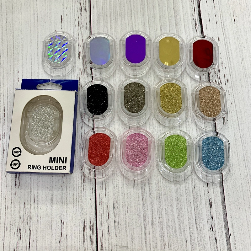Luxury gifts portable pc glitter finger phone ring holder customized patterns for iPhone 11 Pro Max