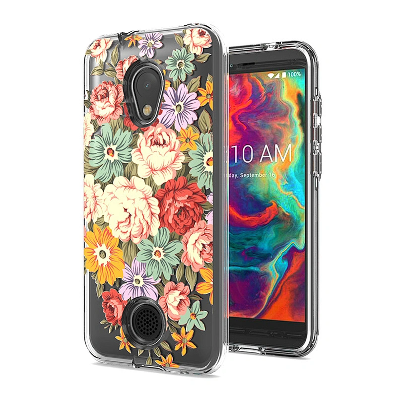 Hot selling custom flower printed transparent mobile phone cover case for Coolpad Legacy S