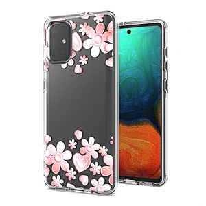 OEM ODM Flower Custom Printed Clear Cell Phone Case Back Cover For Samsung A51 A71