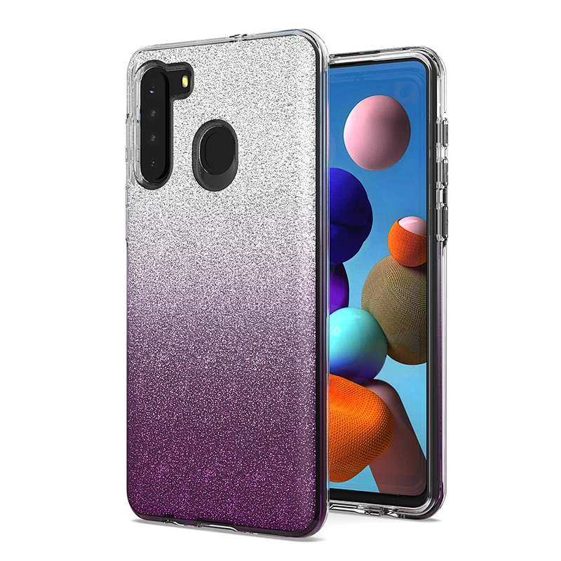 Custom Print Multiple style Gradient bling glitter phone case For Samsung A31 A71 A21S Note 20 Plus