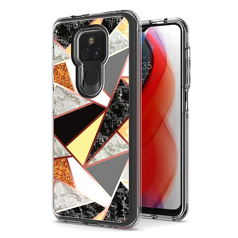 2021 new product custom IMD PC tpu marle phone case back cover for Motorola G play 2021