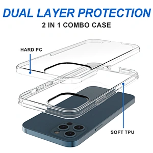 Durable Protective Clear TPU PC Mobile Case Cover For iPhone 11 Pro MAX 6 7 8G Plus 12 Mini