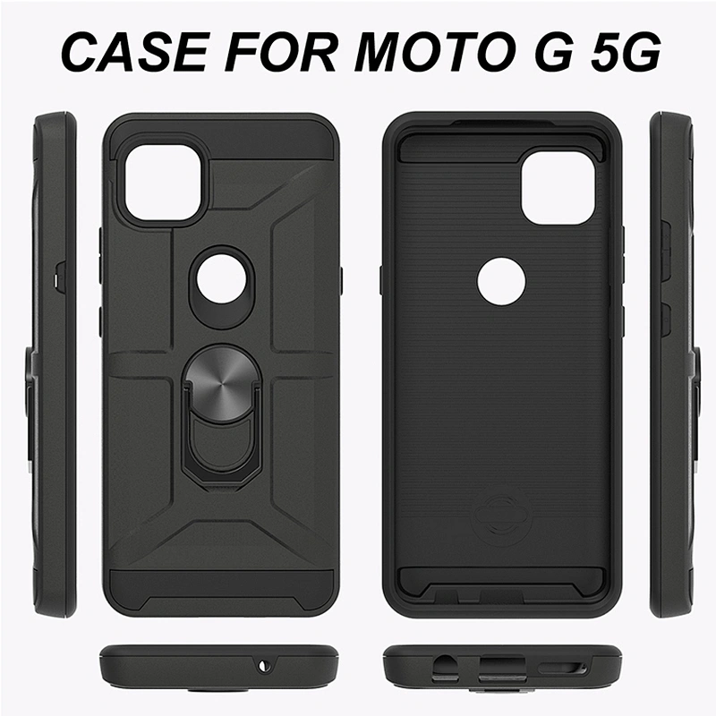Protection Customized Logo TPU PC 2 In 1 Phone Case With Ring Holder For Motorola G 5G One Ace