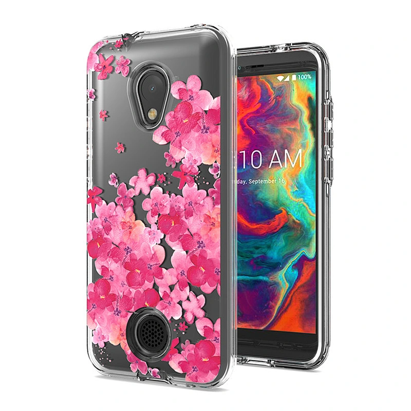 Hot selling custom flower printed transparent mobile phone cover case for Coolpad Legacy S