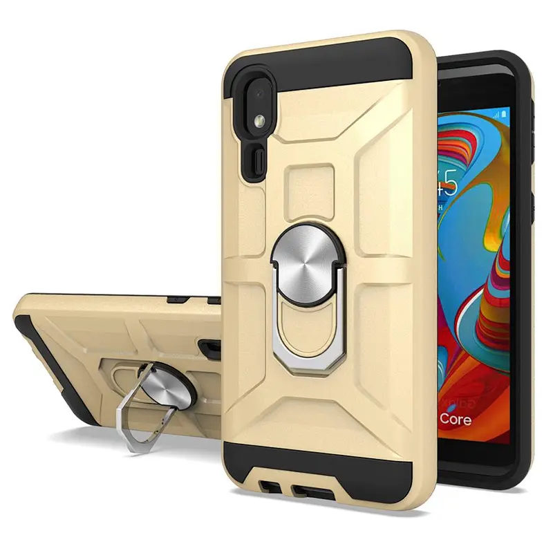 Hot selling TPU PC Phone Case design wholesale cell phone case with holder for MOTO E6