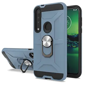 new models 360 rotatitive ring phone case kickstand phone cover for MOTO G8 Plus