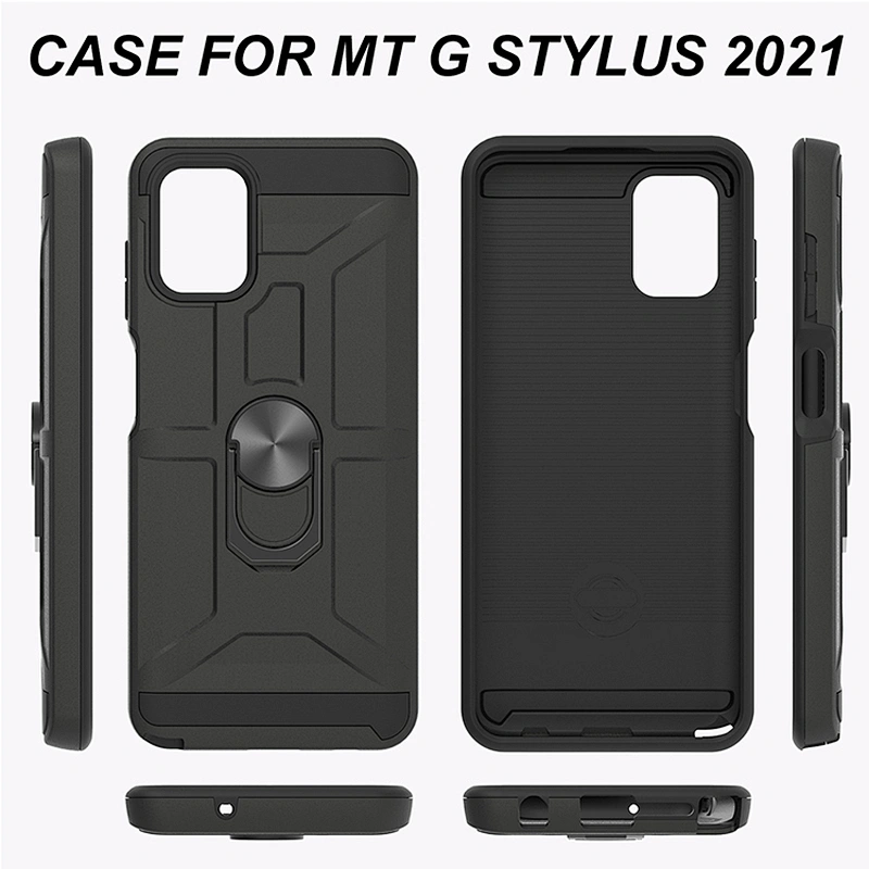 Fashion Custom Logo Cell Back Cases Rotation Ring Phone Cover For Motorola G Stylus 2021 Play Power