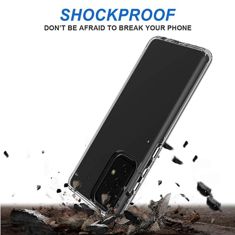 Wholesale price transparent 2 in 1 mobile cover phones case for Samsung A72 A12 A32 A52