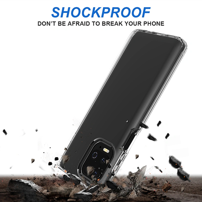 Good quality clear phone case transparent back covers with box packaging for Motorola Edge S