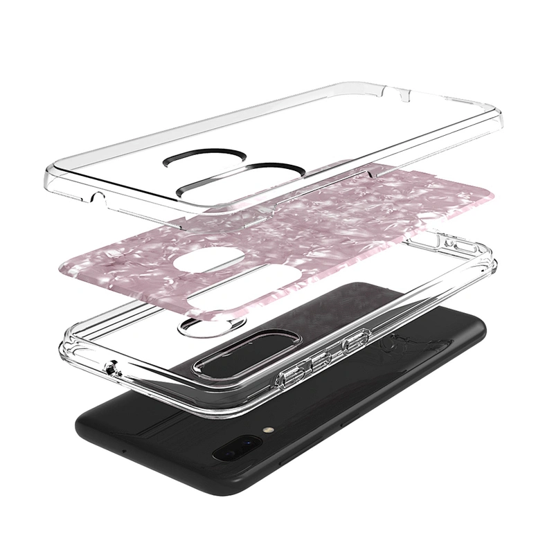 Shockproof Ultra Clear Transparent Glitter Mobile Phone Back Cases for Apple iPhone X XS