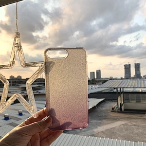 Protective Gradient PC TPU Glitter Paper 3 in 1 Clear Phone Case for iPhone 11 Pro Max