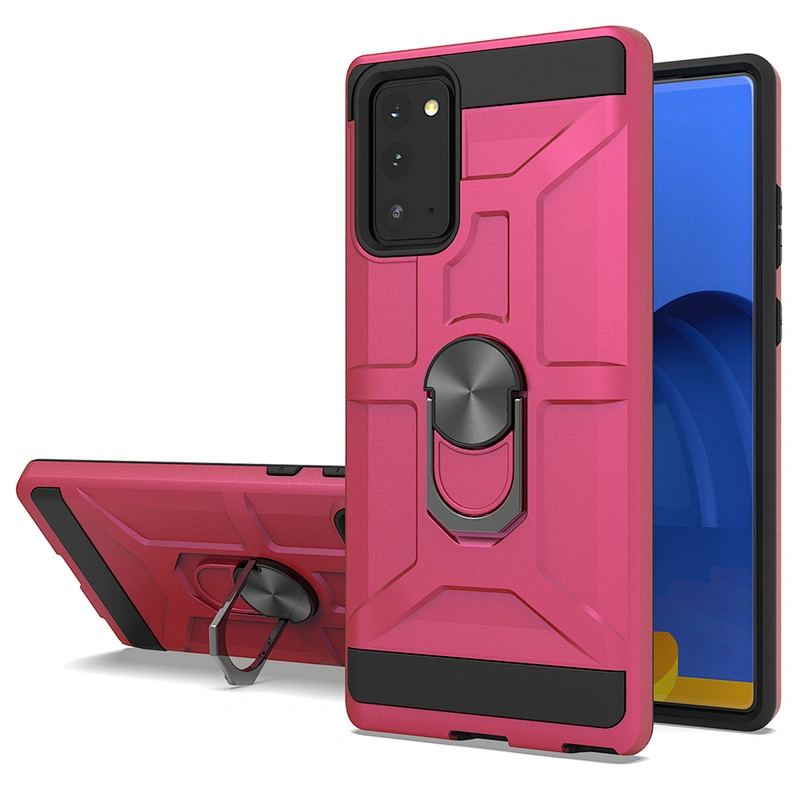 Kickstand tpu pc phone cover case with 360 metal ring holder for Samsung Note 10 Plus 20 Ultra