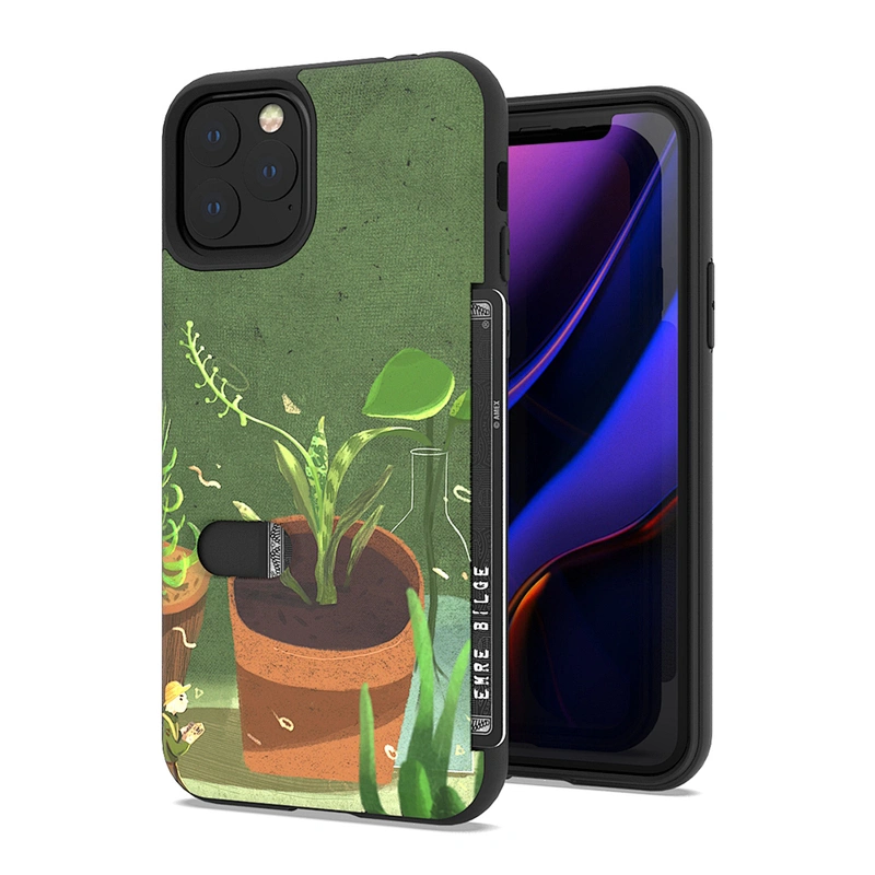Multifunctional put in your credit card slot custom mobile phone back cover for iPhone 11 Pro Max