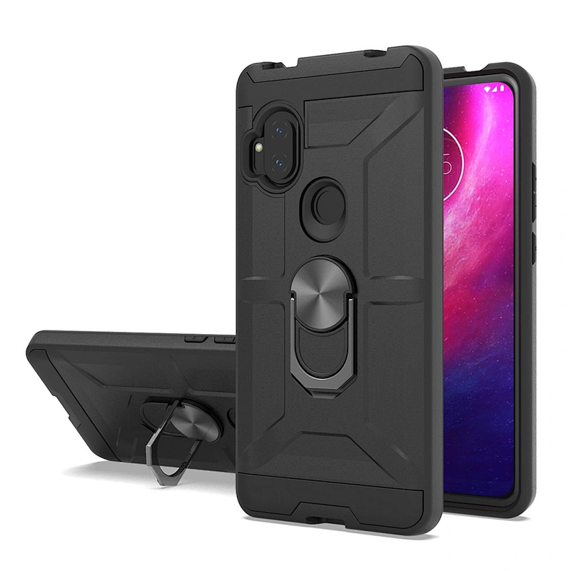 Anti-Drop kickstand mobile cover phone case with magnetic ring holder for Motorola P40 Power One Action Hyper