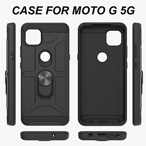 2021 Phone Accessories Estucher Para Cellular Cases with Ring Kickstand for Motorola G One Ace 5G