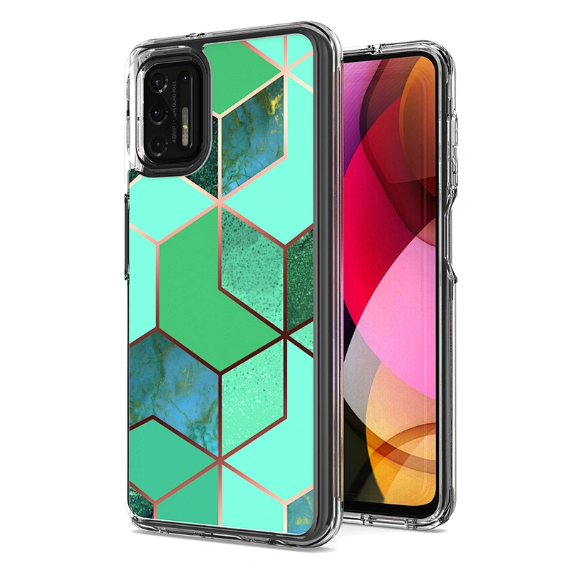 Double layer 2 in 1 fashion printable imd mobile phone cover case for Mototola G Play Power Stylus 2021
