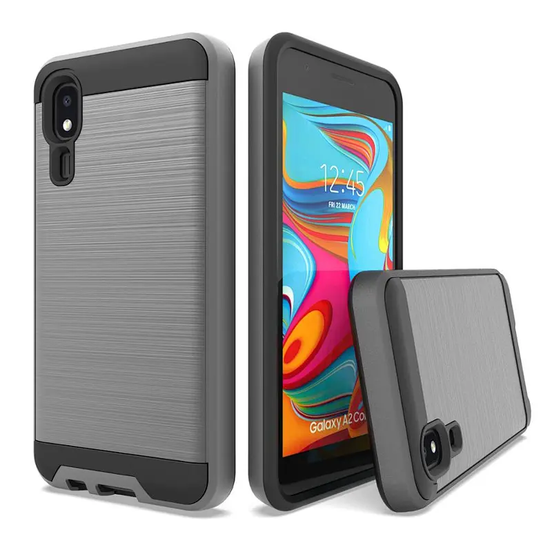 Wholesale Anti-shock TPU PC Cell Phone Cover with Brushed Printing for Samsung A260, for Samsung A2 Core