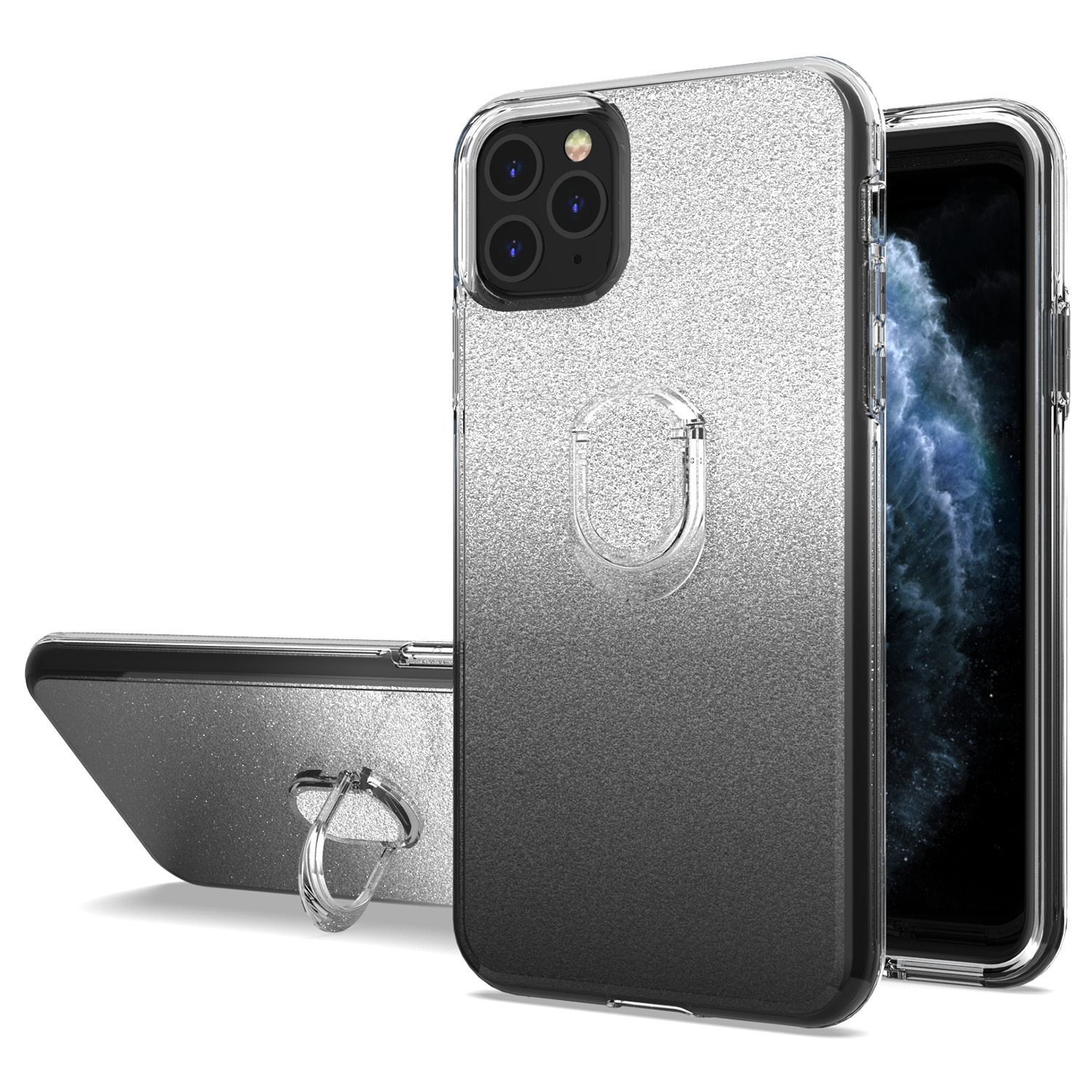 Luxury custom design shinny clear cell phone case for IPhone 11 pro max xr se xs max