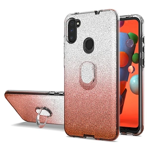 Gradient Glitter Bling Shiny Ring Holder phone case For Samsung A11 A31 A71 A21S Note 20 Ultra