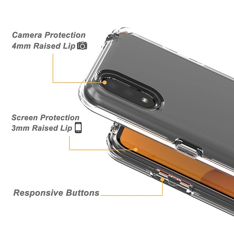Ultra slim clear cover cases popular design tpu pc case for SAMSUNG A11 A01 Note 10 Lite A71