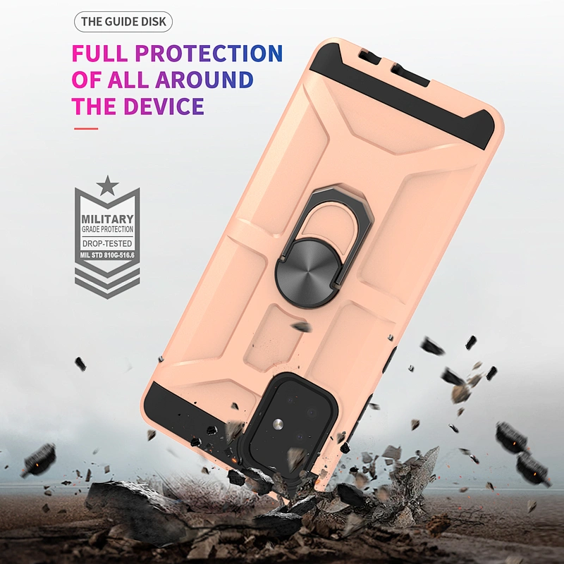 Anti knock magnetic metal ring TPU case custom phone cover for SAMSUNG A71 A80 A01 A11 A40