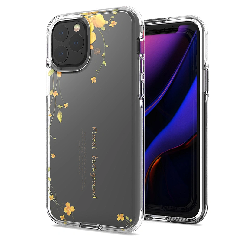 Logo Custom Flower Transparent Mobile Phone Case For iPhone 6 7 8 Plus X XS XR 11 Pro Max