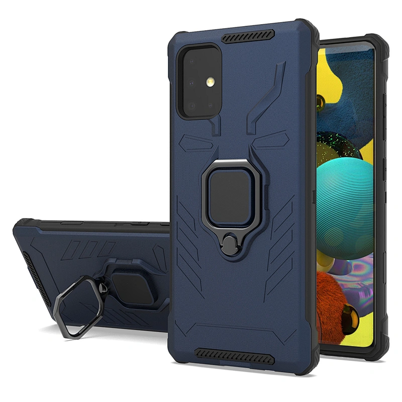 Factory Supply Directly Cell Phone Case Metal Ring Kickstand Cover for Samsung A51 A71 A21S
