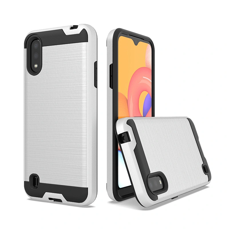 Protective Brushed Metal Back cover phone case for Samsung A11 A21 A51 A71 A01