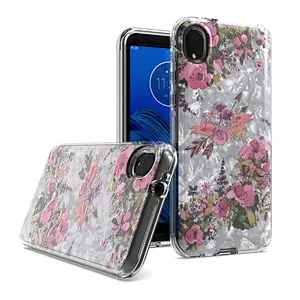 hot selling flower printing phone case for Motorola E6 shell paper phone cover