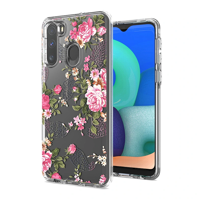 Printed casing phone custom dual layer clear phone case For SAMSUNG A21 S20 Ultra M80S A11