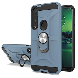 New Models! Dustproof mobile phone cover tpu pc phone housing with ring holder for Motorola G8 Plus