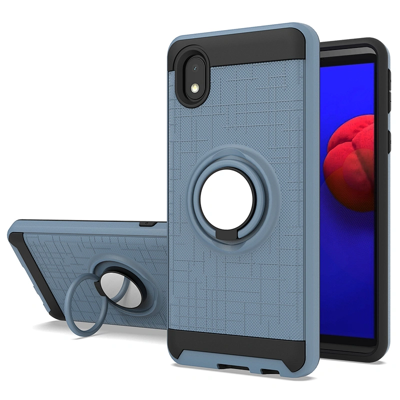 Hot products mobile accessories cell phone case covers with 360 degree ring holder for Samsung A01 Core