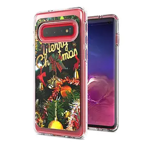 Hot sale! Christmas custom printing cases tpu pc luxury imd mobile phone covers for Samsung S10