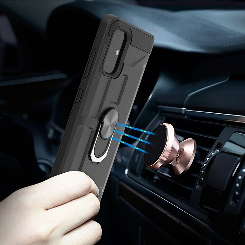 Magnet Car Bracket Metal Ring Holder Mobile Back Covers Case For Samsung A01 A11 A51 A71