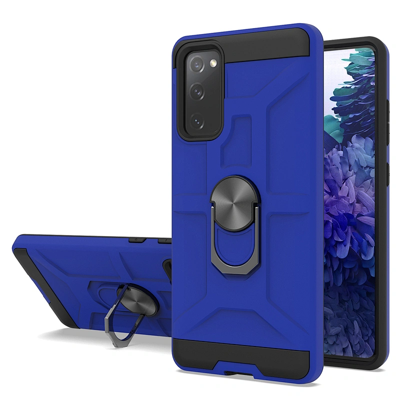 Protective shockproof kickstand mobile phone back cover case for Samsung S10 S20 Plus Lite Ultra FE