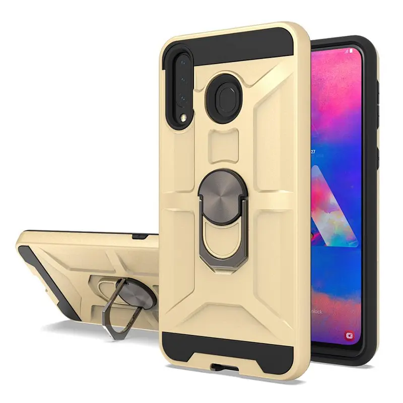 New Design Double Layer Mobile Phone Case Holder Stander Ring Phone Cover For Samsung M30 A40S