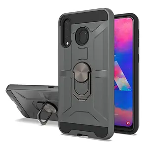 New Design Double Layer Mobile Phone Case Holder Stander Ring Phone Cover For Samsung M30 A40S