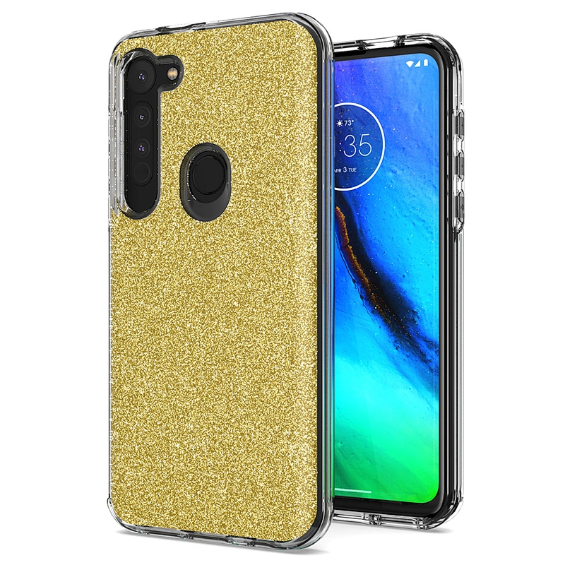 Shiny Bling Glitter Transparent cover cell phone case For Motorola Moto G8 E7 G8 Power lite E6S