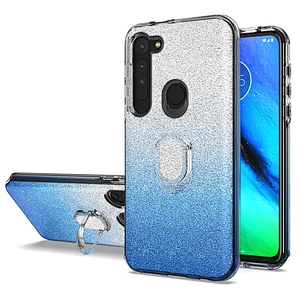 Gradient Bling Glitter ring holder mobile phone case For Motorola Moto G8 E7 G8 Power Lite E6S