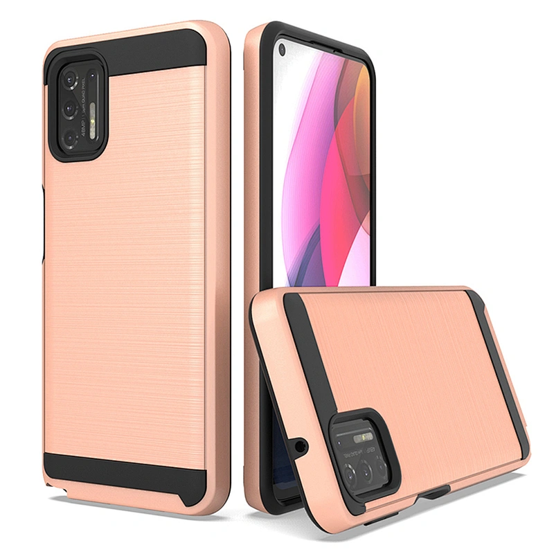 Popular Unique Brushed Metal No-slip Cell Phone Case For Motorola G Stylus 2021 Play Power E7