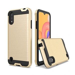 Protective Brushed Metal Back cover phone case for Samsung A11 A21 A51 A71 A01