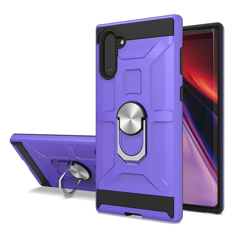 Newest design mobile phone case protective cellphone cover with ring kickstand for Samsung Note 10