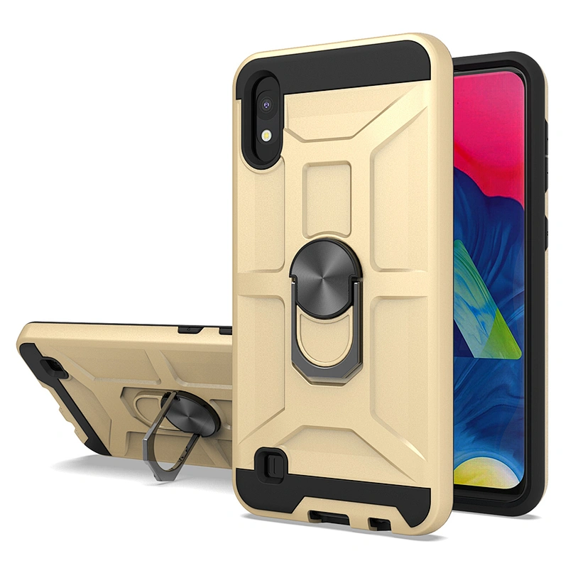 TPU PC 2 in 1 combo back cover phone case with metal ring for Samsung A10 A20 A30 A40 A50 A60 A70 A80 A90