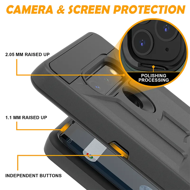 360 degree rotate TPU PC free you hand Kickstand cell phone case For Huawei Y7P