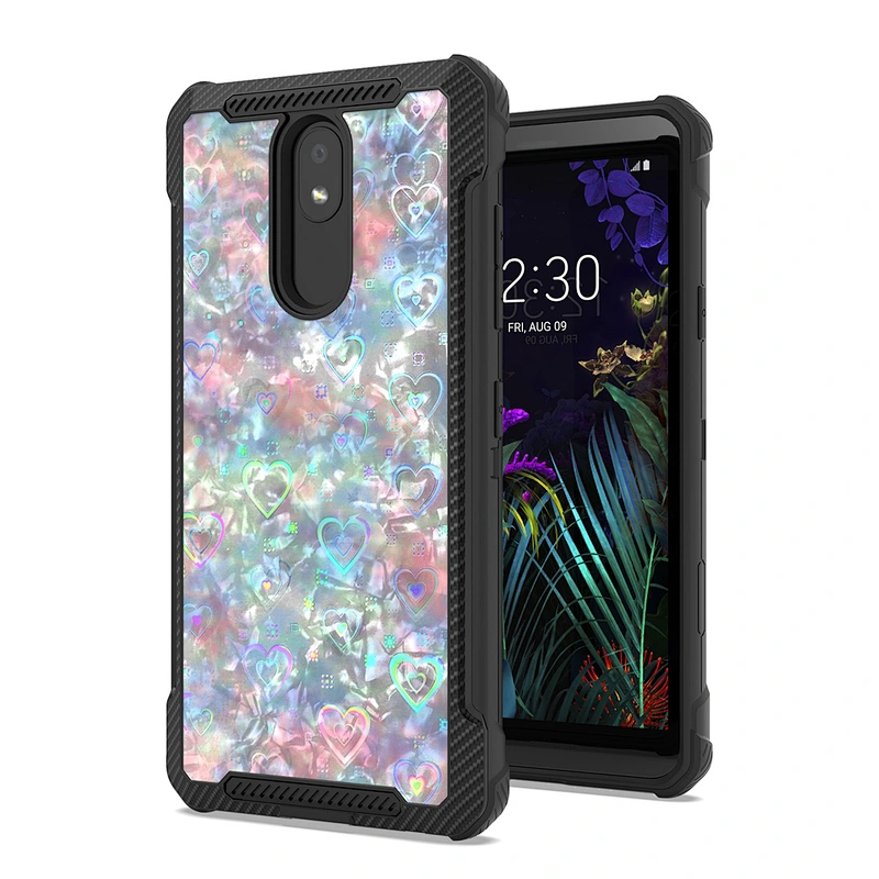 Fashionable Diamond Glitter Sweet Heart Custom Mobile Phone Covers for Motorola Moto E5 Plus Play Go