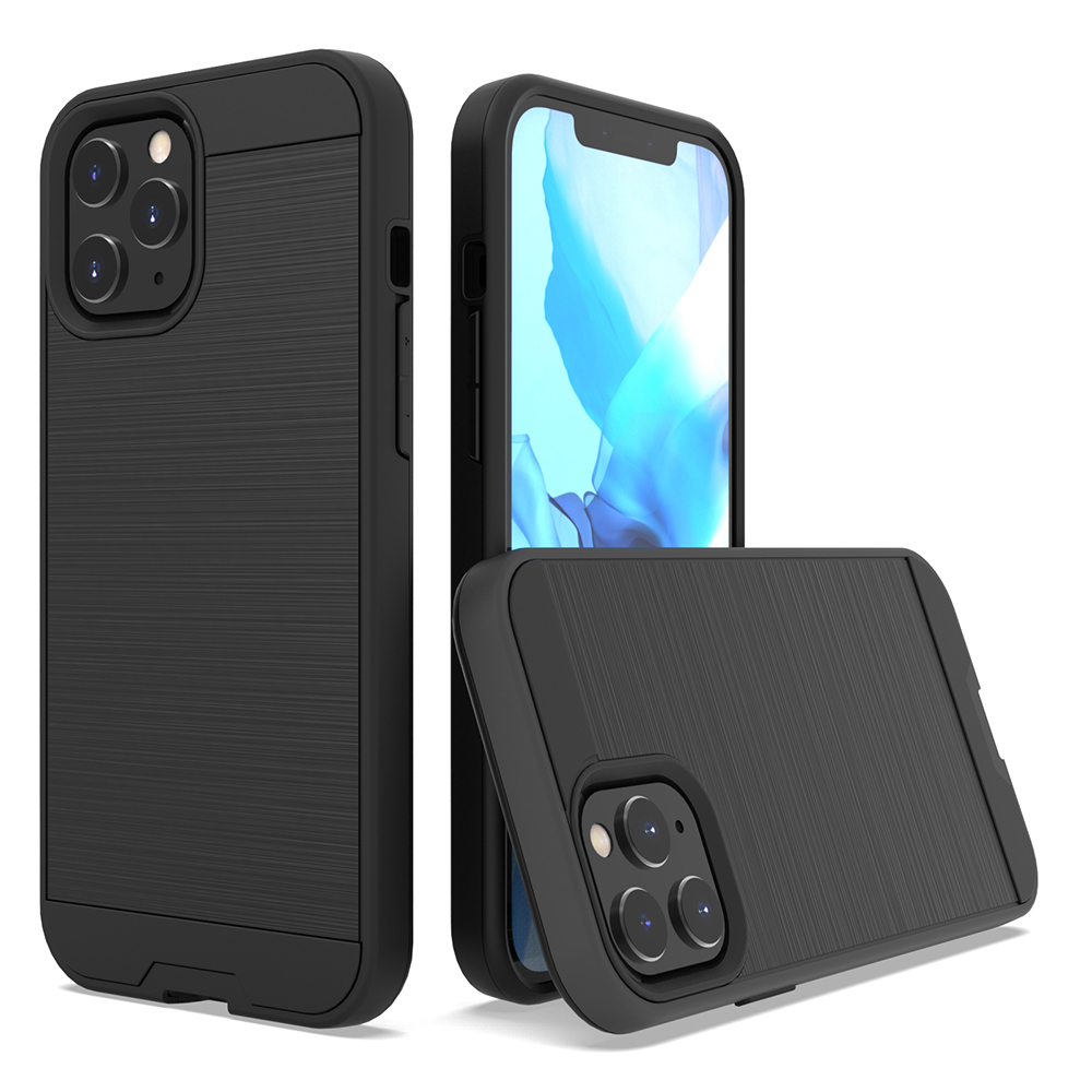 Wholesale Wire Drawing Cell Phone Accessories Cellphone Case For Apple iPhone 11 Pro Max 12 Mini