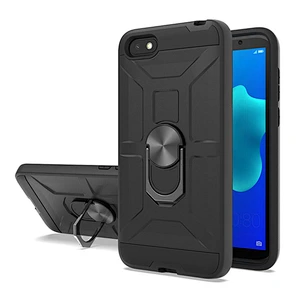 Armour Design Protective Ring Kickstand Cell Phone Back Cover for Huawei Y9 Prime 2019 Y9S P Smart Z