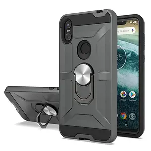 Heavy Duty Ring Stand Holder phone case for MOTO One/P30 play kickstand phone cover