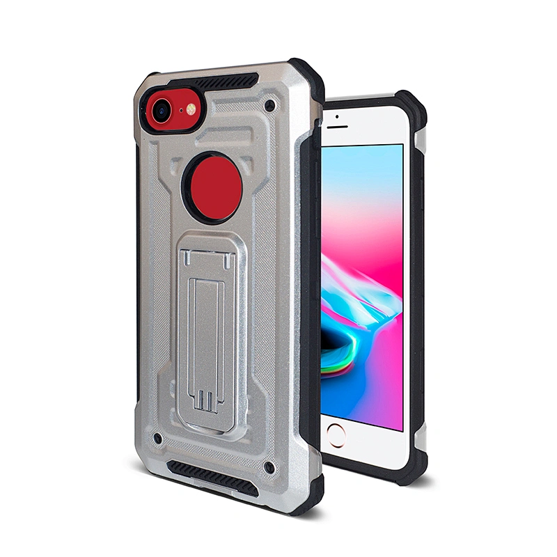 Best seller tpu pc mobile phone cover for Iphone 7 shockproof phone shell with cool kickstand for Iphone 8